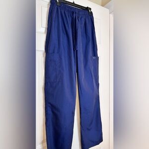 Dagacci Medical Uniform Scrub Pants Sz Medium Navy Blue Elastic Waist 5 Pockets